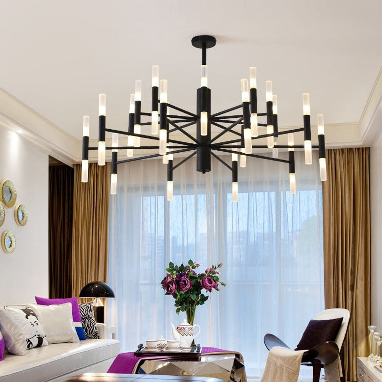 Strobe Black Chandelier