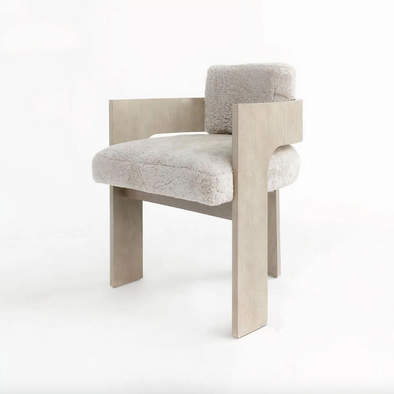 modern curved back chair