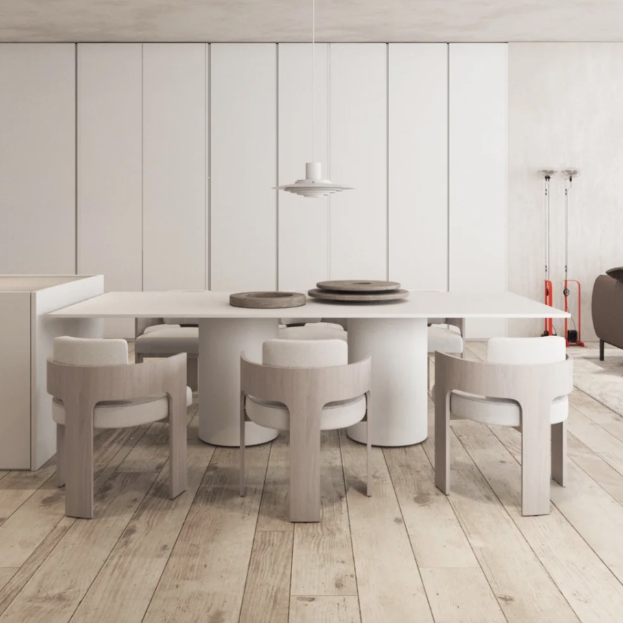 modern curved back chair