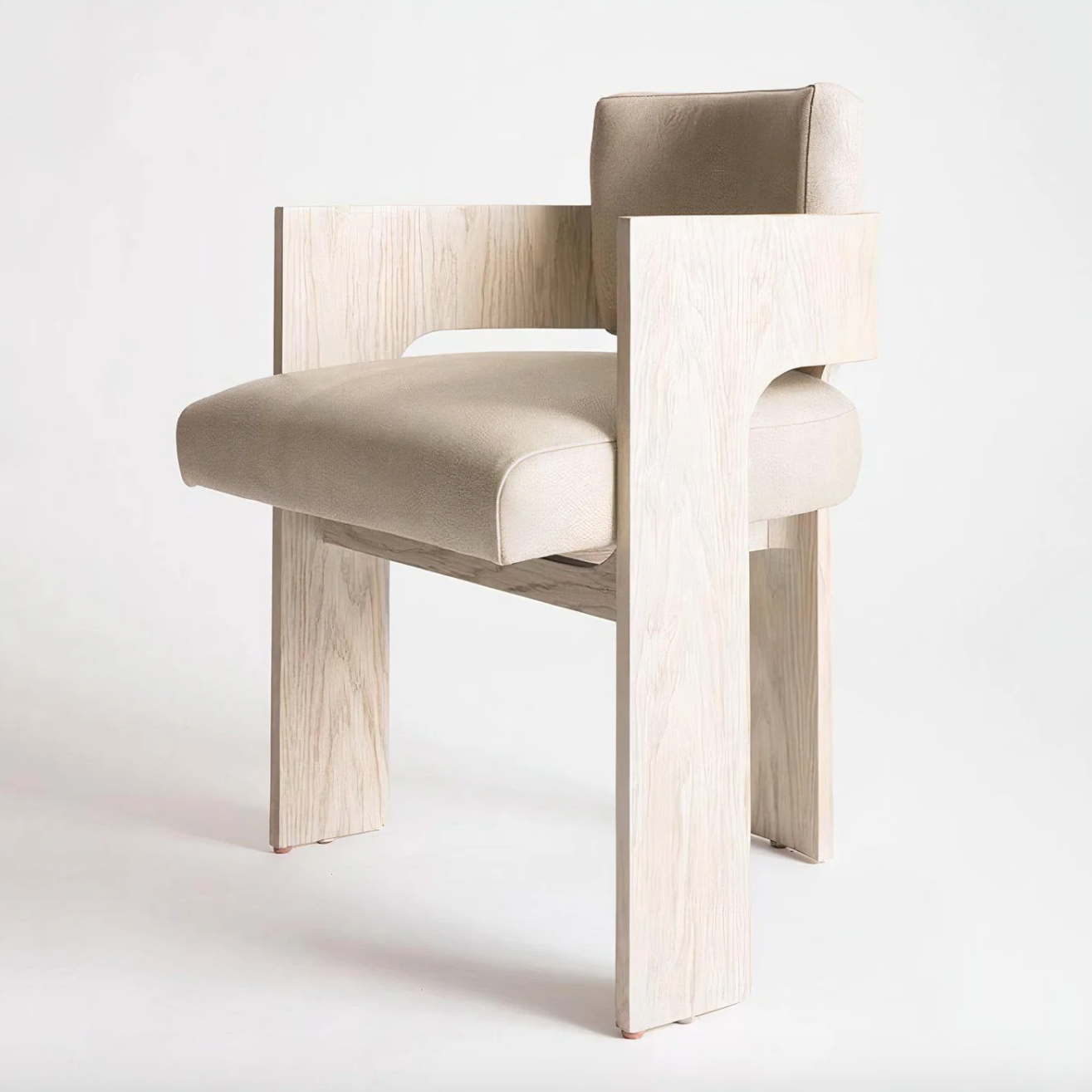 modern curved back chair