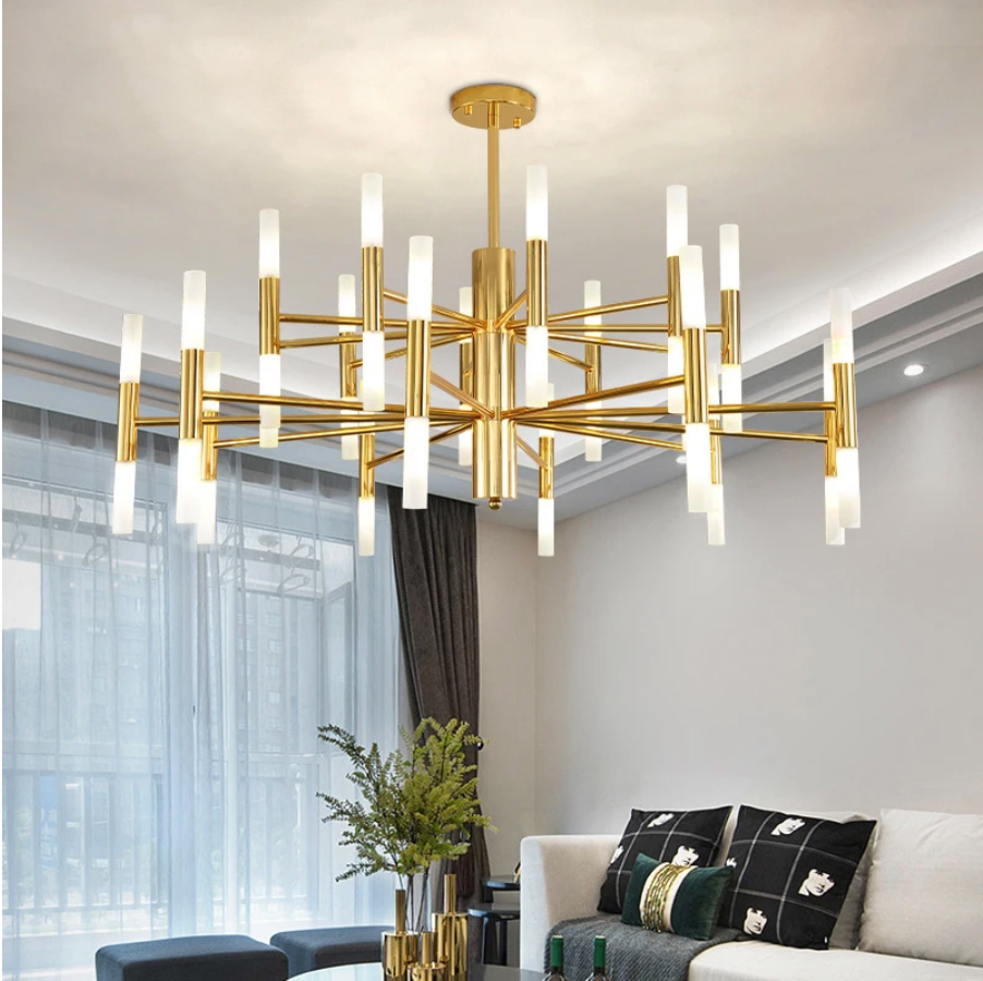 Strobe Gold Chandelier