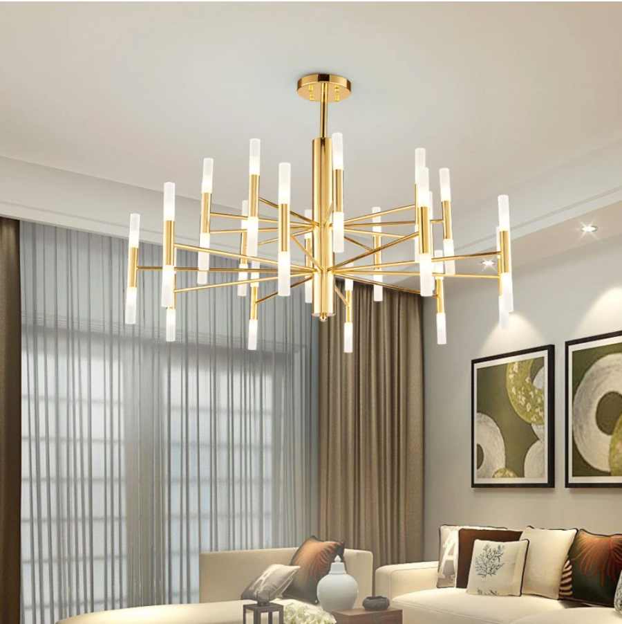 Strobe Gold Chandelier