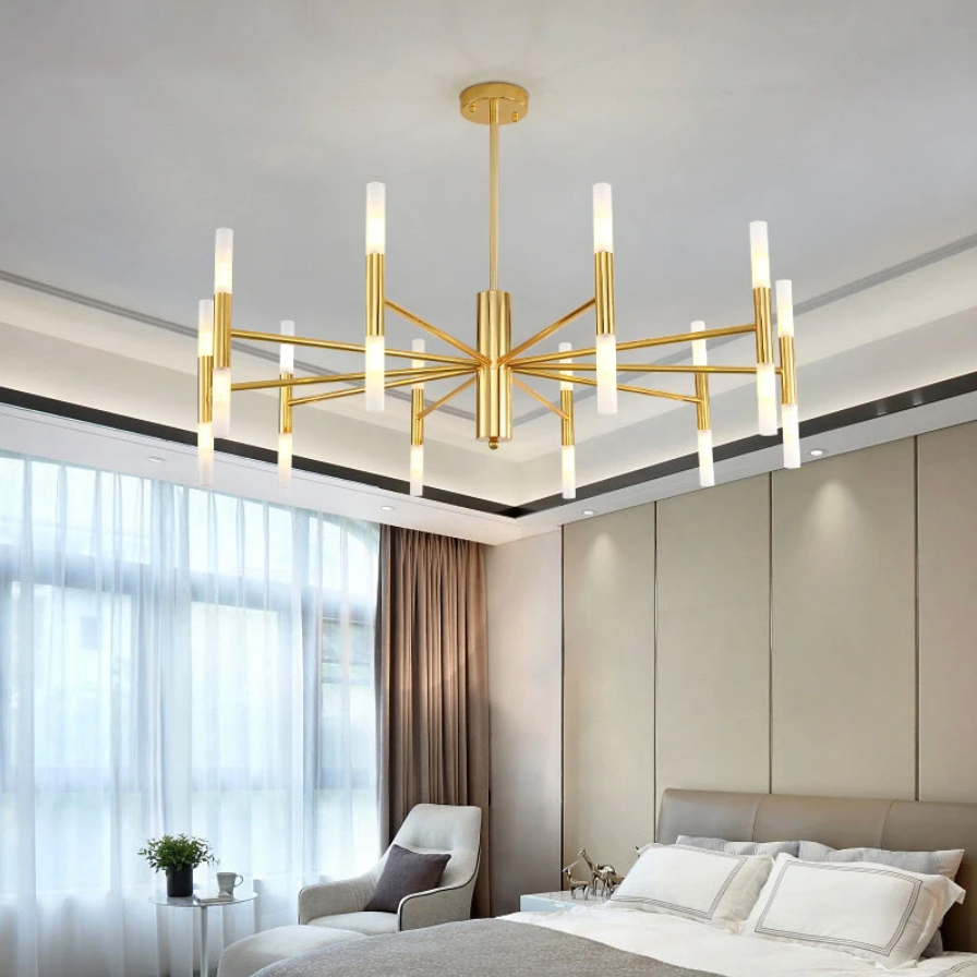 Strobe Gold Chandelier