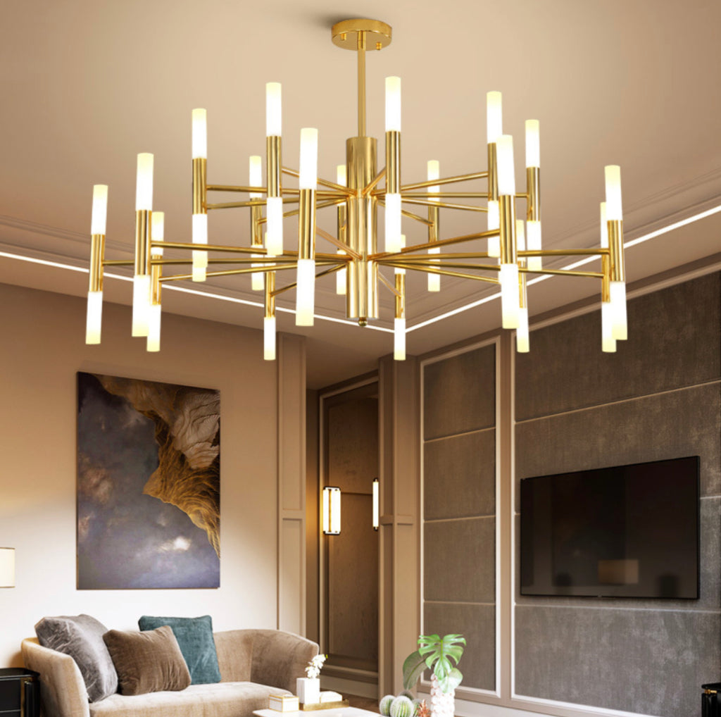Strobe Gold Chandelier