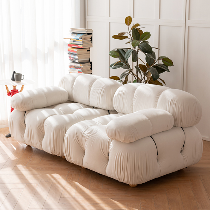 modern velvet sofa