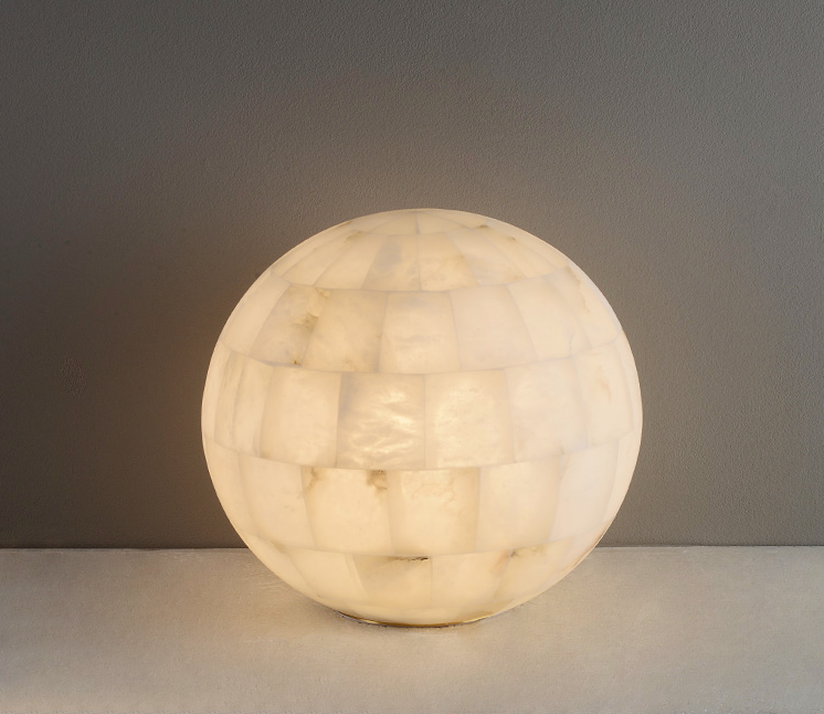 Natural Marble Dome Lamp
