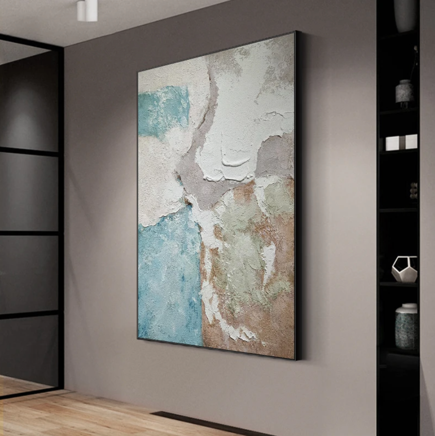 Earthy Aqua Painting