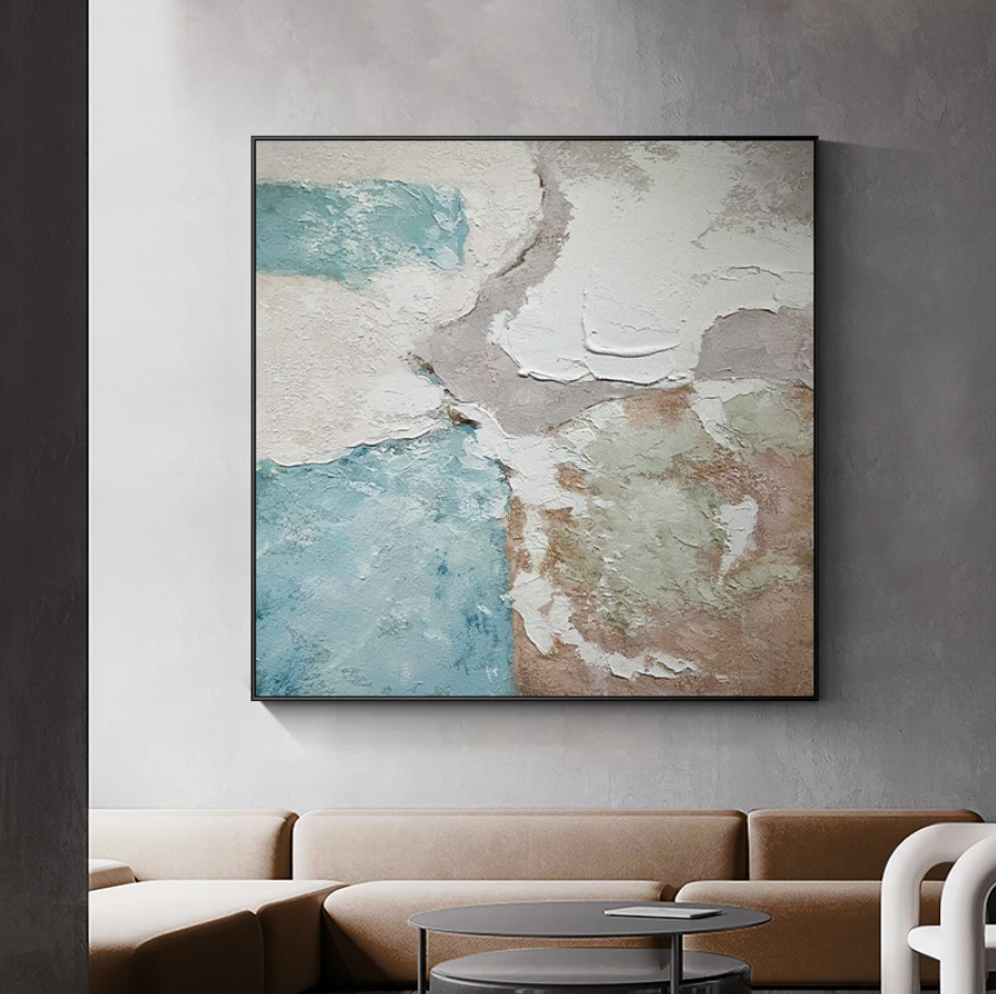 Earthy Aqua Painting