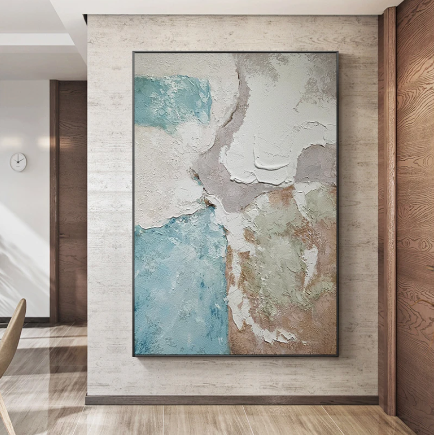Earthy Aqua Painting