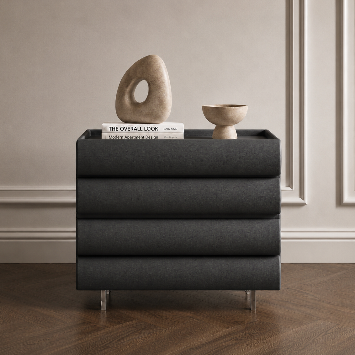 lila side table night stand luxury modern furniture black