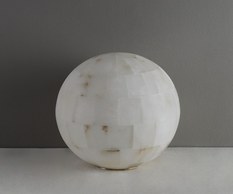 Natural Marble Dome Lamp