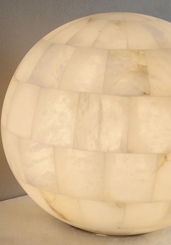 Natural Marble Dome Lamp